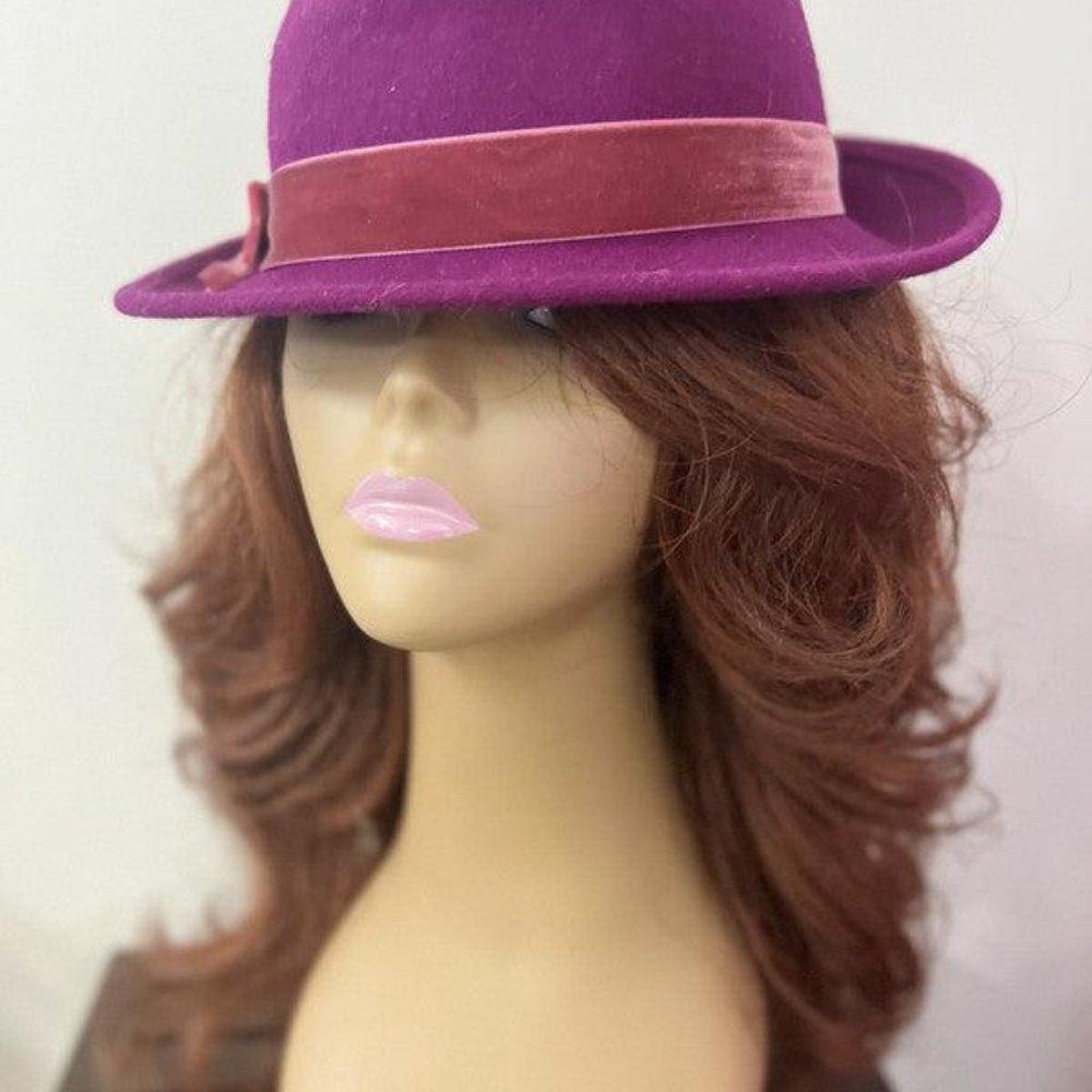 Vintage Fuschia Boss Lady Betmar Hat